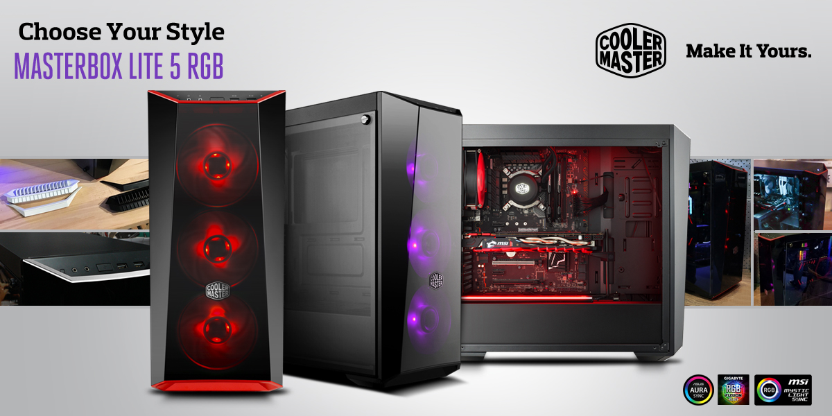 Cooler master masterbox lite 2024 5 rgb water cooling